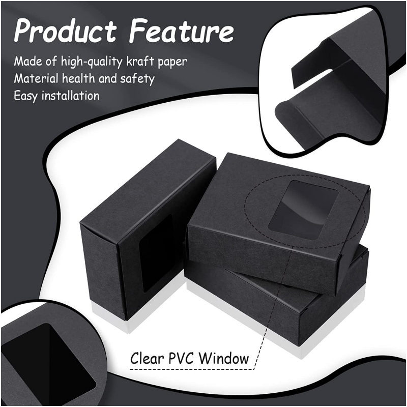 Hộp giấy cửa sổ tùy chỉnh với vật liệu PVC