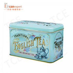 TCE- Thiết kế mới Tea vuông Tea Tin Can Tinplate Tea kim loại chất lượng cao có thể