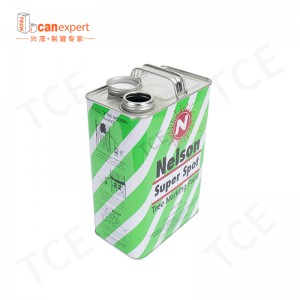 Hình vuông hình chữnhật trống hóa học kim loại có thể chứa trongnắpnhựa cho sơn hoặc bao bì dầu