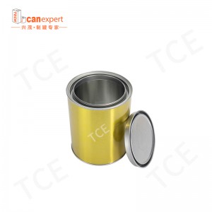 1 lít kim loại vuông tròn hộp thiếc có thể sơn vớinắp cơ thể hàn các thùng sơn rỗng 1l/gallonnhà máy sơn Clear