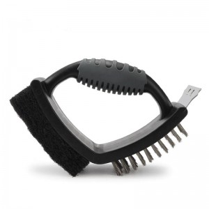 Bàn chải BBQ bằng thép không gỉ 3 trong 1 Bàn chải BBQ Dual BBQ với BBQ BBQ cho BBQ