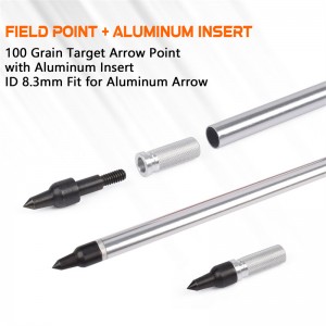Elongarrow 100grain vít mũi tên và chènnhôm