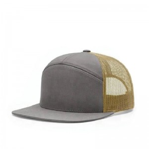 chất lượng cao tùy chỉnh đồng bằng 7 bảng điều khiển xe tải lưới xe tải Snapback Mũ Snapback