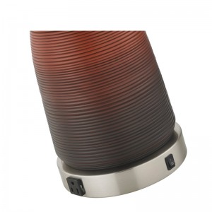 Đèn bànnhựa khách sạn với thânnhựa Amber Gradient và On/off Rocker Switch, hai cửa hàng thuận tiện tại phòng khách của khách sạn