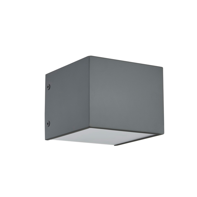 Đèn tường khách sạn khách sạn với lớp hoàn thiện màu xám phẳng được sơn và đèn LED tích hợp bên trong tại phòng khách điển hình