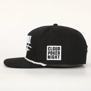 Bán buôn tùy chỉnh thêu 5 bảng hiệu suất bông đen thể thaongười cha mũ đàn ôngnữ golf gorras dâynai