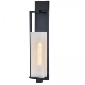 Khách sạn Hotel Wall Sconce với lớp hoàn thiện màu đen mờ và hình chữnhật hình chữnhật acrylic bóng tại khách sạn hành lang điển hình