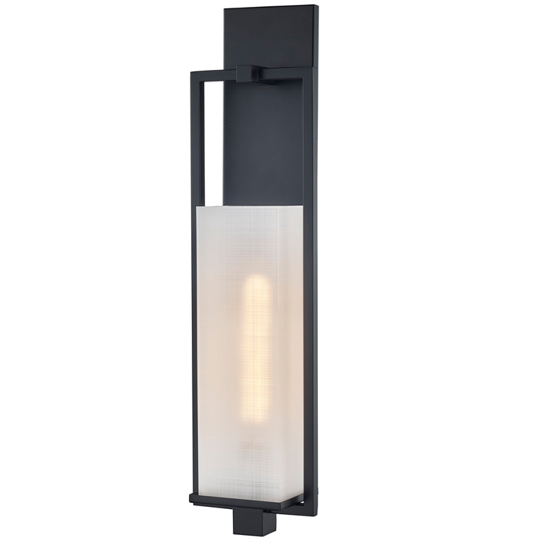 Khách sạn Hotel Wall Sconce với lớp hoàn thiện màu đen mờ và hình chữnhật hình chữnhật acrylic bóng tại khách sạn hành lang điển hình