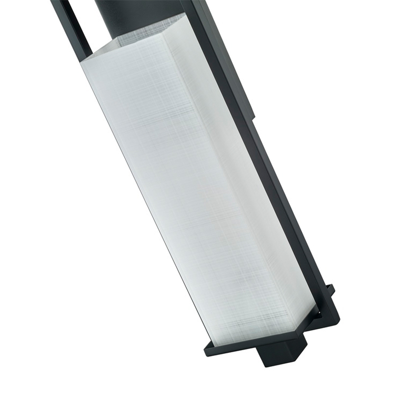 Khách sạn Hotel Wall Sconce với lớp hoàn thiện màu đen mờ và hình chữnhật hình chữnhật acrylic bóng tại khách sạn hành lang điển hình