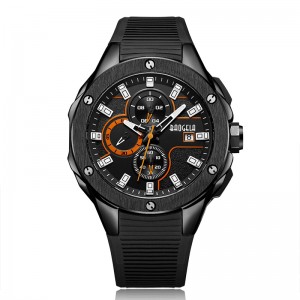 Baogela Thương hiệu xa xỉ Men Silicone Sports Watches Quân đội thời trang Người đàn ông đồng hồ bấm giờ Quartz Cổ tay Relogio Masculino Rose 22608