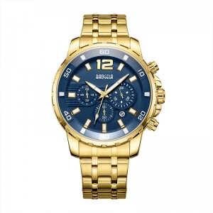 Baogela Quartz Men Gold Watch Gold Top Thương hiệu quân đội xa xỉ Đồng hồ Đồng hồ Đàn ông Relogio Nam tính Business Wristwatch 22700