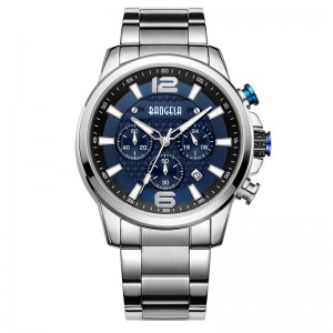 Đồng hồ Baogela chonam giới New Chronograph Quartz Đồng hồ đeo tay bằng thép không gỉ sang trọng Relogios Masculino чаы