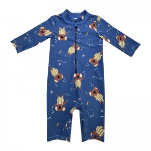 Phim hoạt hình in khóa kéo trẻ em đồ bơi trẻ em