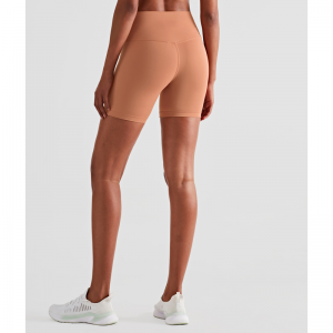 Không có t-line Peach Hip Color Solid Yoga Short