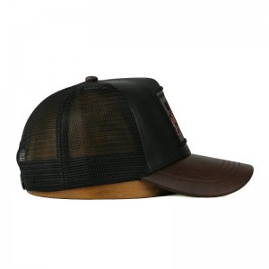 MEN lưới giá rẻ tùy chỉnh 5 bảng điều khiển Trucker Cap appriqueed patch Gorras Trucker Mũ xe tải