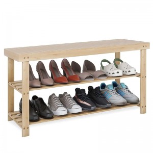 Tầng thứ 3 vào cửa lưu trữ lưu trữ Bamboo Rack Băng ghế dự bị