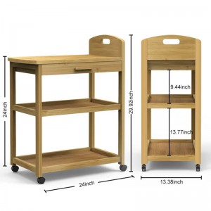 Kệ mở cho cửa hàng xe đẩy chuẩn bị thực phẩm