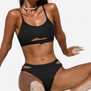 Cutout Scoop Neck Bralette&Hipster Bộ bikini