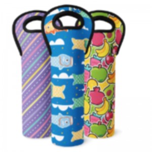 Sản phẩm quảng cáo OEM tùy chỉnh Túi rượu vang Neoprene màu trắng để in thăng hoa