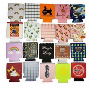 Neoprene tái chế có sẵn 330ml Bia Neoprene có thể gập lại có thể sử dụng với thiết kế in tùy chỉnh