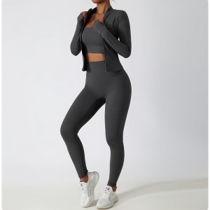 SC1053 Chạy tập thể dục bộ đồ dài tay áo yoga bộ áo khoác tập yoga bộ đồ tập thể dụcngoài trời trang phục tập thể dụcngoài trời