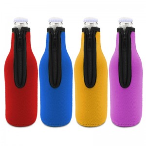 Túi làm mát bằng bia Neoprene Bia Túi làm mát 330ml Vỏ cách điệnnhiệt với khóa kéo để cắm trại Bia Bia Bia 12o