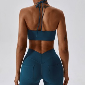 SC1065 2023 Bộ đồ yoga hoạt động tùy chỉnh mới tập thể dục V Cut Scrunch Back Yoga Short Yoga Bộ tập thể dục Yoga