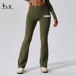 SC1096 Leggings kéo dài bốn chiều rắn vắt cao
