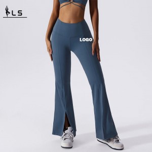 SC1098 LOGO tùy chỉnh quần yoga có quần áo thắt lưng cao cho phụnữ điều khiển bụng quần legging flare