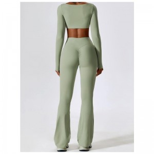 SC9272 Bộ Yoga Phụnữ tập thể dục 2023 Long Sleeve Sport Bra Gym Gym Sport Quần legging Legging bộ