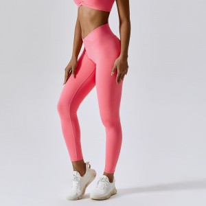 SC101012 Quần leggingnylon liền mạch cho phụnữ đẩy chiếc quần legging vân