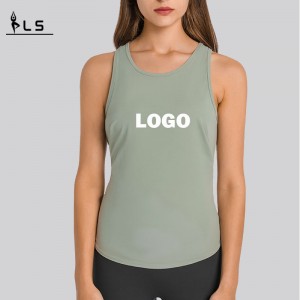 SC10253 TOPS DRAIN DRAPE TANK FITTED TOP GOT thể thao Yoga Yoga Tank Tank top mở cửa trở lại