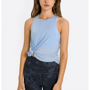 SC102512 Mùa xuân Thời trang Loose Blouse Hallow Workout Tops Yoga Women