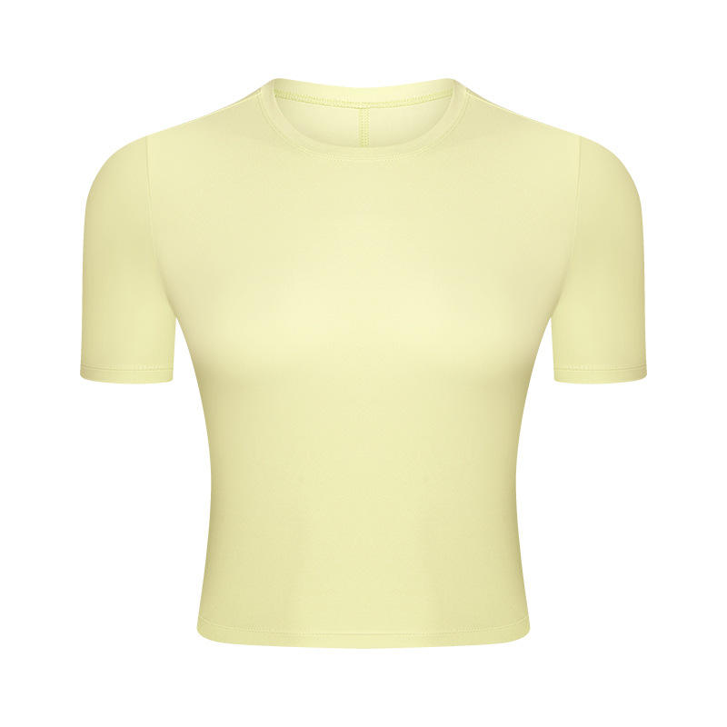 SC10267 Yoga crop Top Gym Gym Fitness áo phông Chai áo dài tay áo phông có vòng tayngắn có áo phôngngắn