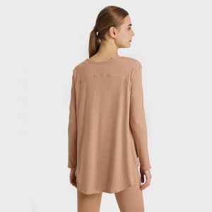 SC10272 Áo phông lỏng lẻo tập thể dục thông thường Yoga tay áo dài tay áo yoga áo thun áo thun áo phông