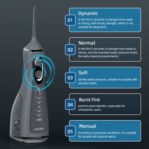 Chăm sóc răng miệng có thể sạc lại có thể tháo rời bể chứanước không dây cho răng cho răng