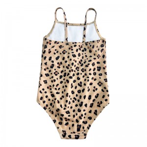 Halter One-mảnh Flouncy Leopard in