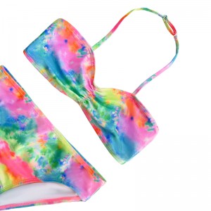 Trẻ em \\\\ \'áo tắm với cổ dây và màu gradient