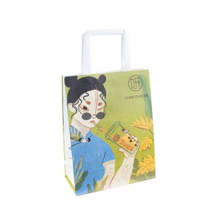 Giánhà máy 120g Túi giấy tái chế Túi giấy Mua sắm Túi giấy Kraft Túi giấy với tay cầm Chấpnhận tùy chỉnh