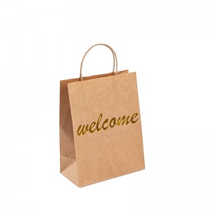 Kraft Retail Bolsas Túi giấy sang trọng với túi giấy kraft logo của riêng bạn có tay cầm