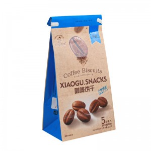 bao in logo tùy chỉnh túi giấy màunâu takeaway hàng thủ công mua sắm thực phẩm bao bì túi giấy