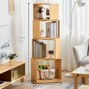 Bamboo Blesk Bookshelf Storage Tổ chức Hiển thị kệ kệ mặt bànnền tảng sách đứng kệ tủ sách cho văn phòng tạinhà
