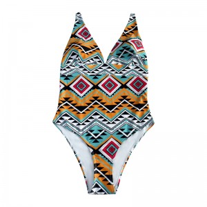 Hoa Kỳ Phong cách Quốc gia Dây đeo Tính khí áo tắm một mảnh