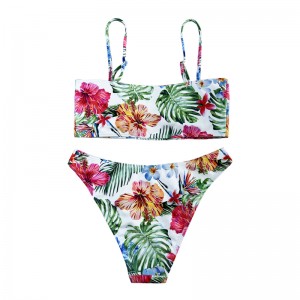 Phong cách dân tộc thoải mái bình thường in đồ bơi hai mảnh in