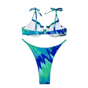 Ren up halter tròn cốc màungọc lam dễ thương