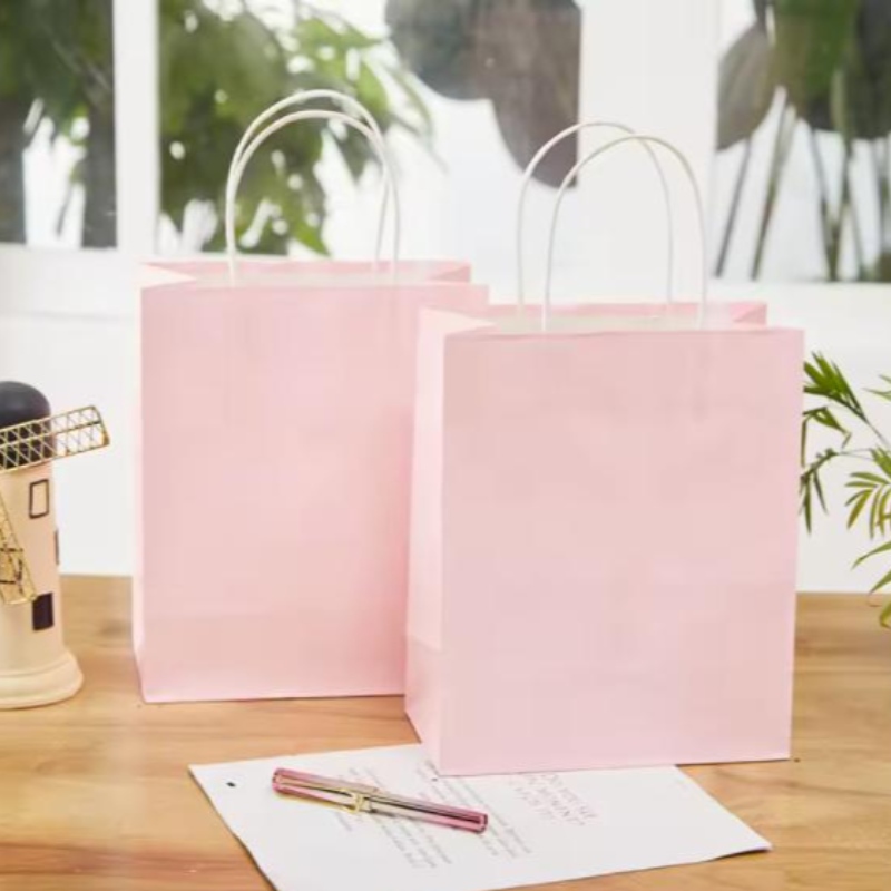 Túi giấy kraft tùy chỉnh với túi quà mua sắm logo cánhân của riêng bạn