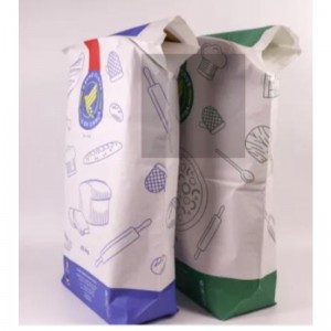 Multilyer Kraft Paper Wheat Bakery Maida Túi đóng gói bột có kích thước 25kg