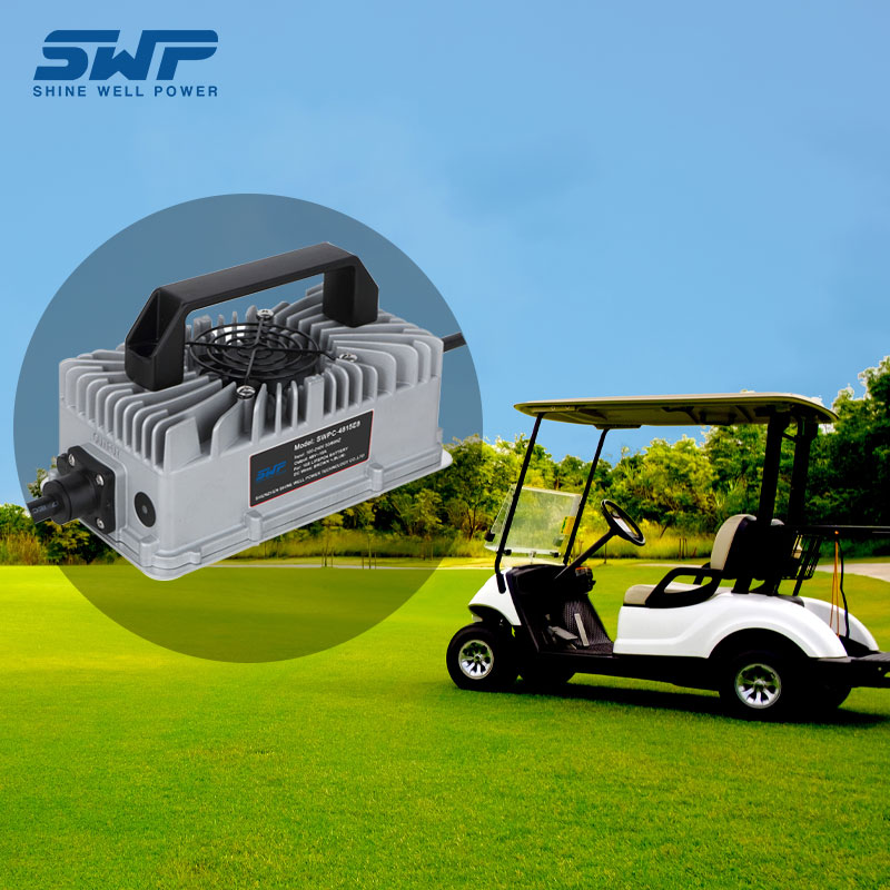 Bộ sạc thông minh với chứngnhận FCC và phạm vi điện áp đầu vào của pin golf golf 100-240V