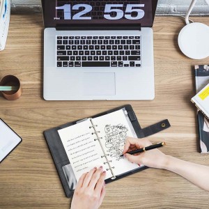 Nhật ký da có thểnạp lại tạp chí Notebook Tạp chí Binder Danh mục đầu tư- A5&A6