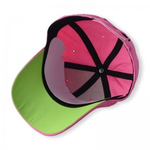Mũ bóng chày tùy chỉnh 3D/2D Logo thêunữnam 6 Bảng Sport Mũ thể thao Curve Pink Brim Headwear được trang bị mũ bóng chày